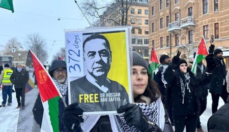 Stockholm’de, Gazze ve Venezuela protestosu: Bizler, meydanlarda uluslararası hukuku savunanlarız