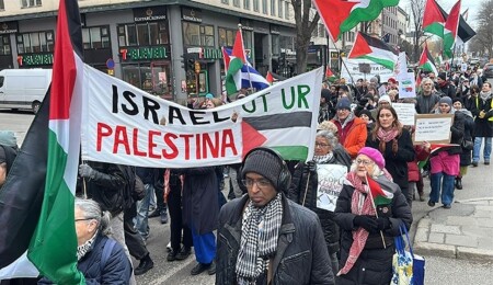 Stockholm’de Gazze protestosu: