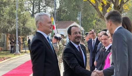 Nikos Hristodulidis ile Litvanya Cumhurbaşkanı Gitanas Nausėda bir araya geldi