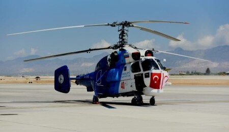 Turkey Delivers Firefighting Helicopter to TRNC
