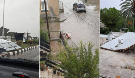 CANLI- Şiddetli fırtına ve yağış etkili oluyor: Güzelyurt-Kalkanlı yolu trafik akışına kapatıldı