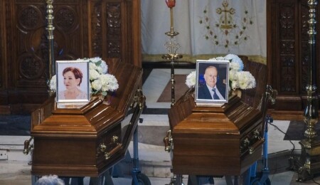 Limasol’daki yangında hayatını kaybeden Dimitri ve Maro Filippidi çiftine cenaze töreni düzenlendi