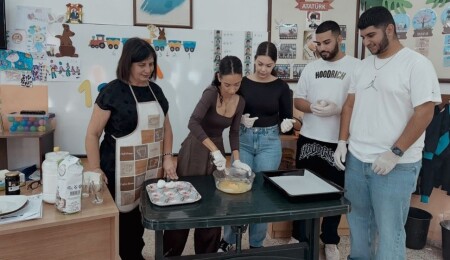 DAÜ öğrencilerinden anaokulu öğrencilerine dayanışma ve üretim etkinliği