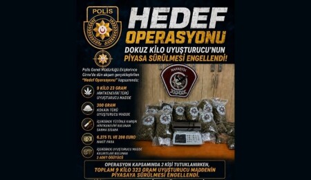 Girne’de “Hedef Operasyonu”: 9 kilo 323 gram uyuşturucu ele geçirildi