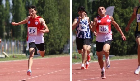 Kıbrıslı Türk atlet Mert Tut ve Arda Yurttaş, U20 Türkiye Şampiyonası'nda 200 metrede finale yükseldi