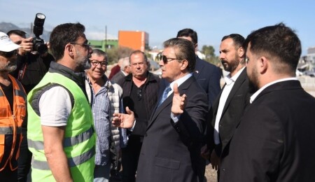 Üstel, yapımı süren Girne-Çatalköy yolunda incelemelerde bulundu: Haziran ortasında tamamlanacak