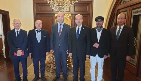 ODTÜ Kuzey Kıbrıs heyetinden Cumhurbaşkanı Ersin Tatar'a ziyaret