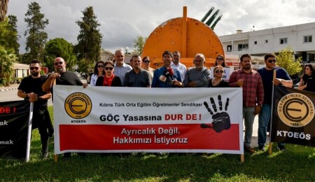 KTOEÖS, Güzelyurt ve Lefke bölgesi okullarında grev ve eylem yaptı