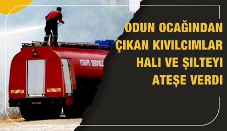 Odun ocağından atılan kıvılcımlar yangına sebep oldu