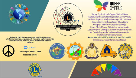 'Young Professionals Cyprus Virtual Lions', Queer Cyprus Derneği ile birlikte sanal söyleşi düzenlenecek