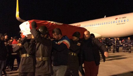 13 more people from the TRNC caravan who lost their lives in the wreckage of the Isias Hotel were brought to the country.