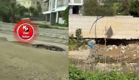 Yıkılan istinat duvarına ve çöken yola vatandaş tepki gösterdi, belediye 'çözüm bulacağız' dedi