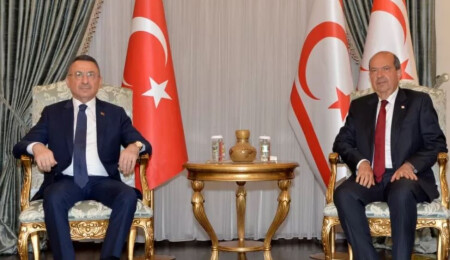 Cumhurbaşkanı Tatar, Türkiye Cumhurbaşkanı Yardımcısı Oktay'ı kabul etti