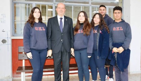 Cumhurbaşkanı Tatar, Güzelyurt bölgesinde okulları ziyaret etti