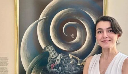 Türk doktora öğrencisinin 6 Şubat depremini tasvir ettiği tablosu ABD'de birinci seçildi