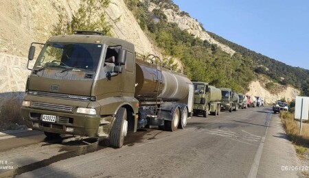 Güvenlik Kuvvetleri Komutanlığı'nın, dünkü yangına müdahalesi etkili oldu