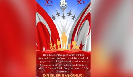 Din İşleri Başkanlığı, Barış Harekatı’nın 50’nci yılı nedeniyle afiş yayınladı