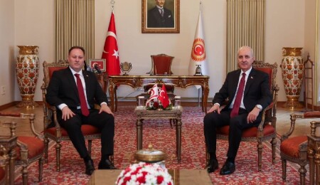 Cumhuriyet Meclisi Başkanı Öztürkler ve TBMM Başkanı Kurtulmuş ortak basın toplantısı düzenledi