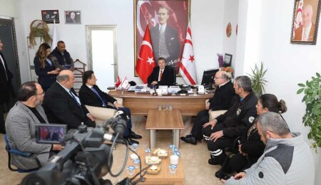 PM Üstel Visits Erenköy-Karpaz Municipality Following Hailstorm Damage