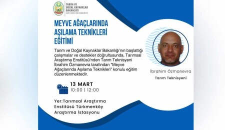 Meyve ağaçlarında aşılama teknikleri eğitimi düzenleniyor
