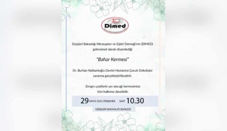 DİMED’in “Bahar Kermesi” 29 Mayıs Perşembe günü yapılacak...