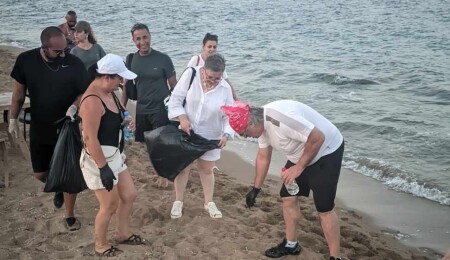 Doğa Sporları Derneği’nden Bedis plajı-Salamis Antik Kenti çevresinde doğa kampı ve çevre temizliği etkinliği