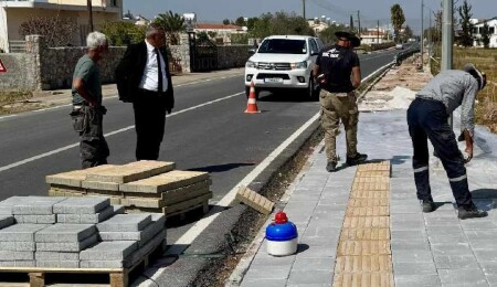 Mesarya Belediyesi kaldırım ve drenaj hattı çalışması başlattı