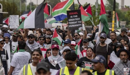 Güney Afrika'da İsrail'in Küresel Sumud Filosu'na saldırısı protesto edildi