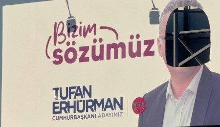 Erhürman’ın seçim afişine çirkin saldırı!