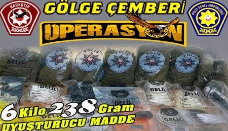 Narkotik’ten uyuşturucu tacirlerine gölge çemberi operasyonu: 6 kilo uyuşturucu ele geçirildi