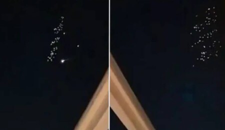 İran'dan İsrail'e balistik füze yağmuru: Gökyüzü alev aldı