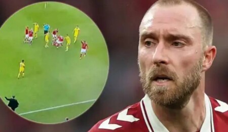 Christian Eriksen korkuttu! Maçta bir anda yere yığıldı