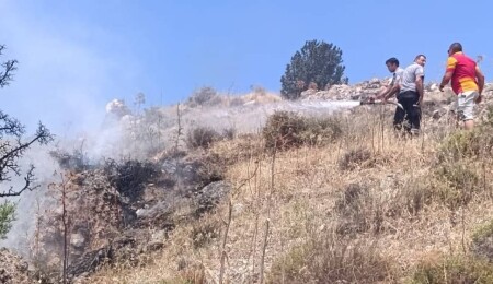 Taşkent’le Güngör arasındaki yangın söndürüldü