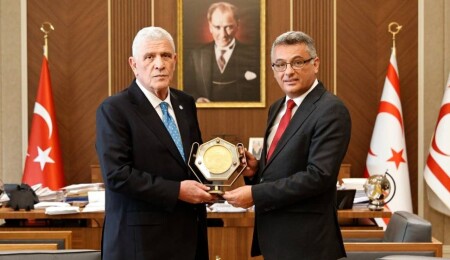 Erhürman, İYİ Parti Genel Başkanı Dervişoğlu ve beraberindeki heyeti kabul etti