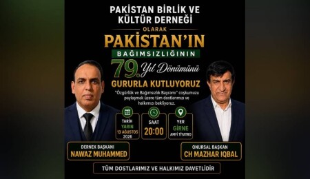 Pakistan’ın bağımsızlığının 79’uncu yılı Girne’de kutlanacak