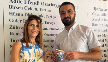 Ressam Zühre Özkaraman Özbekistan’da düzenlenen uluslararası sanat çalıştayına katıldı