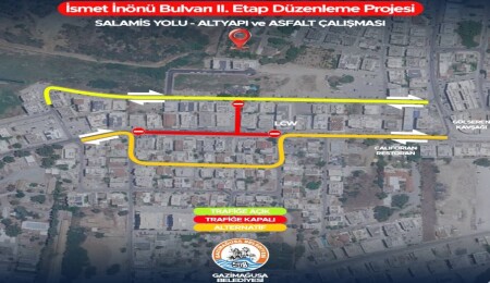 Gazimağusa Belediyesi bazı güzergahların yarından itibaren trafik akışına kapatılacağını duyurdu