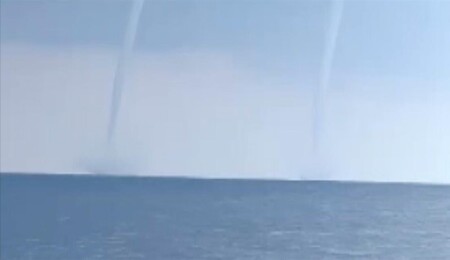 Akdeniz'de aynı anda çok sayıda hortum görüntülendi