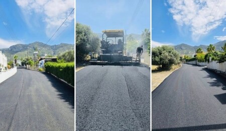 Girne Belediyesi’nin yol yenileme çalışmaları devam ediyor