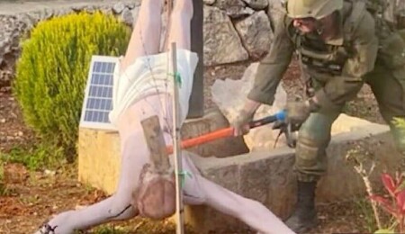 İsrail ordusu, yoğun tepki üzerine Hazreti İsa heykelini parçalayan askere 30 gün hapis cezası verdi