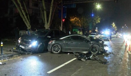 Girne'de alkollü sürücü zincirleme kazaya neden oldu: Bir kişi yaralandı