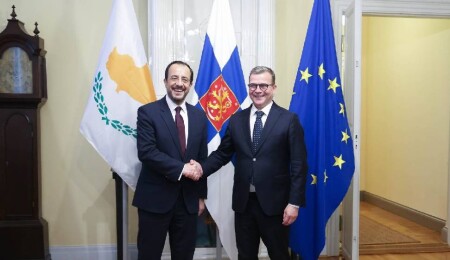 Rum Yönetimi Başkanı Nikos Hristodulidis, Finlandiya’ya resmi ziyarette bulundu