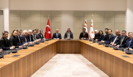 Cumhurbaşkanı Tufan Erhürman, TBMM AB Uyum Komisyonu heyetiyle bir araya geldi