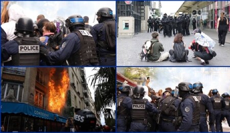 Fransa'da kemer sıkma politikaları karşıtı eylemlerde 128 kişi gözaltına alındı