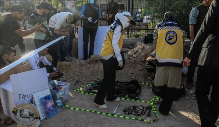 Suriye'nin Şam kırsalında toplu mezar bulundu