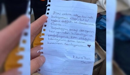 Kıbrıs’tan gönderilen kıyafetin cebinden çıkan not duygulandırdı