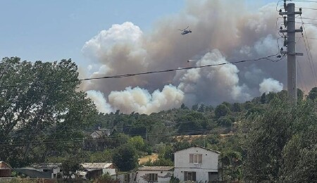 Çanakkale merkezdeki yangın büyük ölçüde kontrol altına alındı