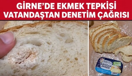 Girne’de marketten aldığı ekmeğin içini görüntüledi, denetim çağrısı yaptı