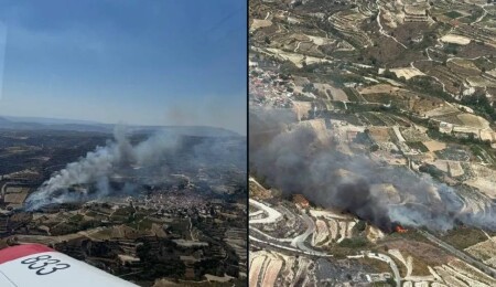 Omodos bölgesindeki yangın kontrol altında