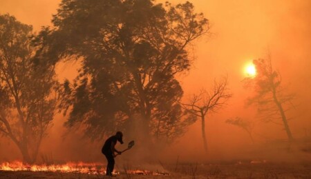 Yunanistan'da Çuha adasındaki yangında 2 köy boşaltıldı